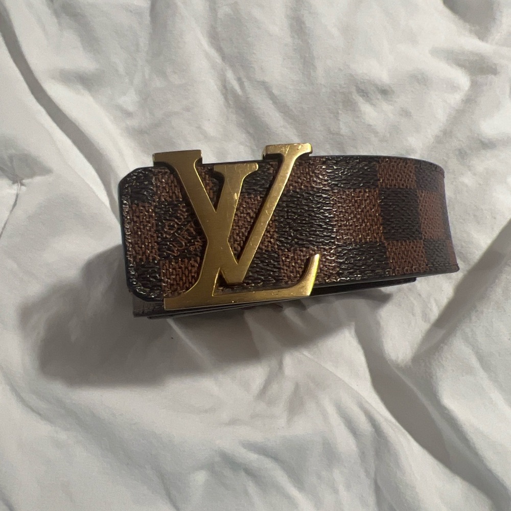 Louis Vuitton LV Initials Belt M9498 Monogram Brown Leather Size 100/40 *READ*